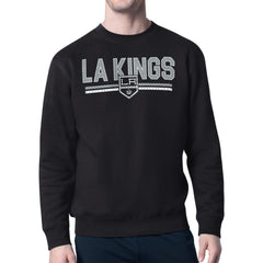 Los Angeles Kings Starter Mesh Look Team Name Logo Pullover Sweatshirt - Black | NHL sale