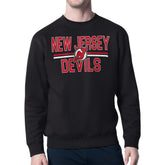 New Jersey Devils Starter Mesh Look Team Name Logo Pullover Sweatshirt - Black | NHL on sale