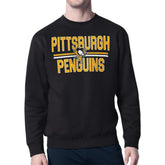 Pittsburgh Penguins Starter Mesh Look Team Name Logo Pullover Sweatshirt - Black | NHL discount