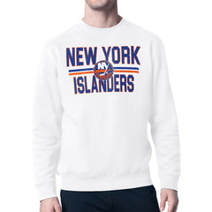 New York Islanders Starter Mesh Look Team Name Logo Pullover Sweatshirt - White | NHL discount