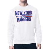 New York Rangers Starter Mesh Look Team Name Logo Pullover Sweatshirt - White | NHL discount
