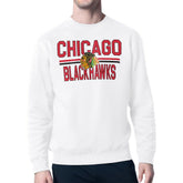 Chicago Blackhawks Starter Mesh Look Team Name Logo Pullover Sweatshirt - White | NHL sale