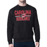 Carolina Hurricanes Starter Mesh Look Team Name Logo Pullover Sweatshirt - Black | NHL Lifestyle