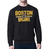 Boston Bruins Starter Mesh Look Team Name Logo Pullover Sweatshirt - Black | NHL discount