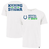 Indianapolis Colts '47 Unisex Mental Health is Health Kicking the Stigma Franklin T-Shirt - White - 47 brand