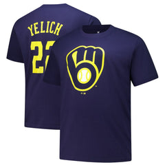 Christian Yelich Milwaukee Brewers Fanatics Big & Tall Name & Number T-Shirt Outlet