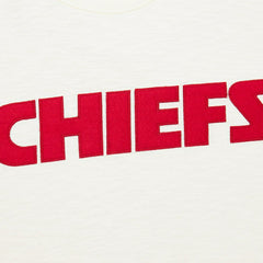 Kansas City Chiefs Vintage Logo Heritage Slub T-Shirt - Cream - Mitchell & Ness