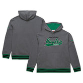 Philadelphia Eagles Vintage Logo Snow Washed Fleece Pullover Hoodie - Heather Gray - Mitchell & Ness