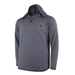 Los Angeles Angels Butter Stripe Tri-Blend Long Sleeve Hoodie T-Shirt - Navy Online