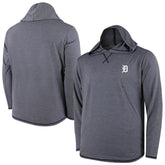 Detroit Tigers Butter Stripe Tri-Blend Long Sleeve Hoodie T-Shirt - Navy Discount