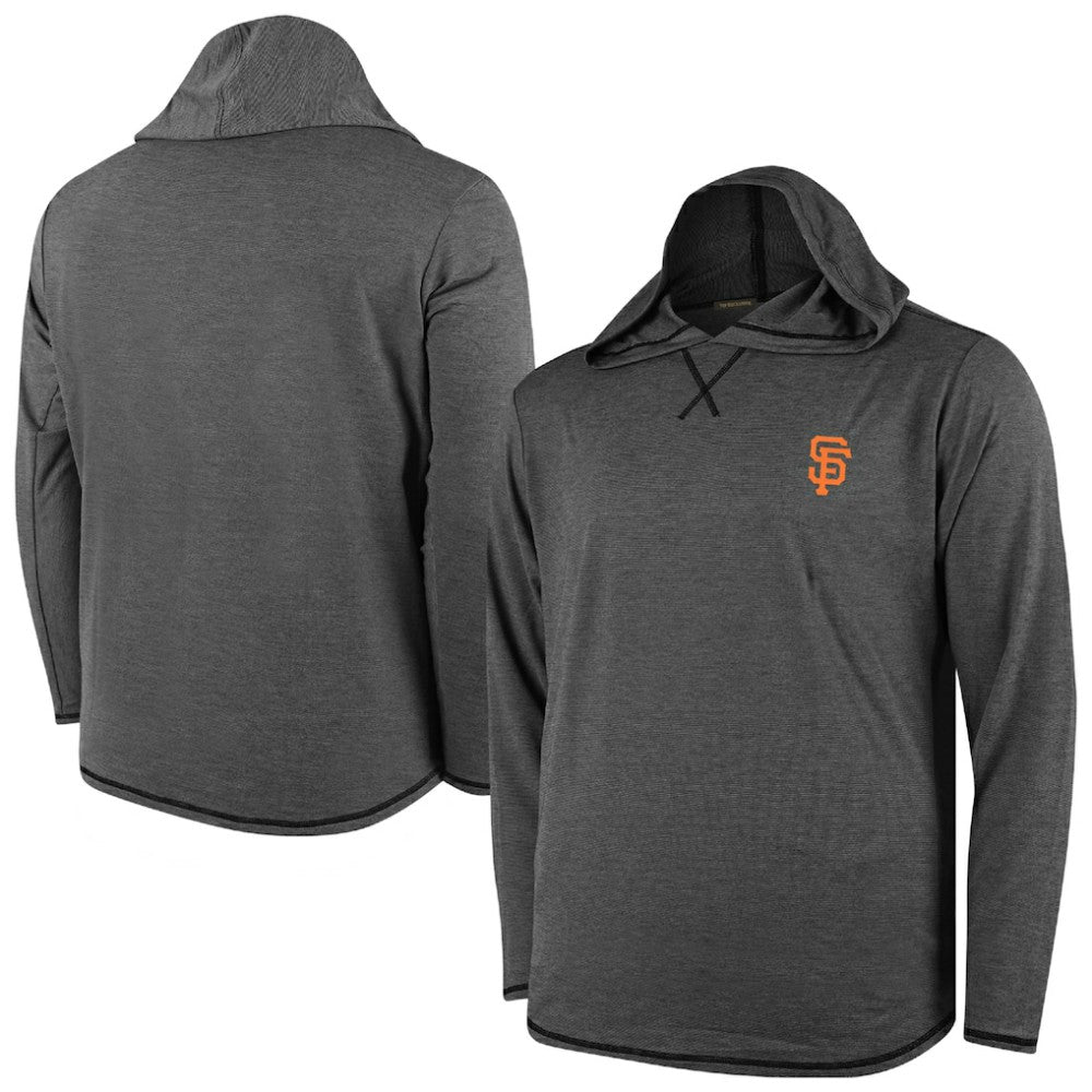 San Francisco Giants Butter Stripe Tri-Blend Long Sleeve Hoodie T-Shirt - Black Online