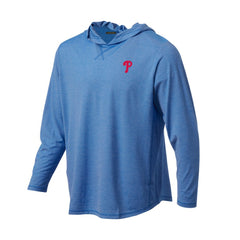 Philadelphia Phillies Butter Stripe Tri-Blend Long Sleeve Hoodie T-Shirt - Royal Online