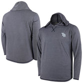 Tampa Bay Rays Butter Stripe Tri-Blend Long Sleeve Hoodie T-Shirt - Navy Sale