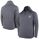 Washington Nationals Butter Stripe Tri-Blend Long Sleeve Hoodie T-Shirt - Navy Outlet