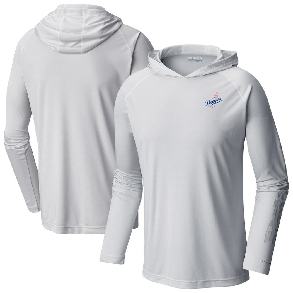 Los Angeles Dodgers Columbia Omni-Wick Terminal Tackle Raglan Long Sleeve Hoodie T-Shirt Discount