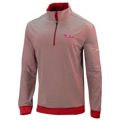 Philadelphia Phillies Columbia Omni-Wick Even Lie Quarter-Zip Pullover Top Outlet