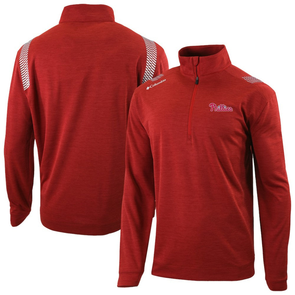 Philadelphia Phillies Columbia Oakland Downs Omni-Wick Quarter-Zip Top Discount