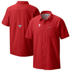 Philadelphia Phillies Columbia Slack Tide Omni-Wick Button-Up Camp Shirt Outlet
