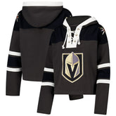Vegas Golden Knights '47 Women's Cropped Superior Lacer Pullover Hoodie - Charcoal | 47 brand online