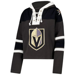 Vegas Golden Knights '47 Women's Cropped Superior Lacer Pullover Hoodie - Charcoal | 47 brand online