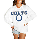 Indianapolis Colts Gameday Couture Women's Big Goals Oversized Long Sleeve T-Shirt - White - NFL