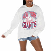 New York Giants Gameday Couture Women's Time Out Oversized Long Sleeve T-Shirt - White - NFL