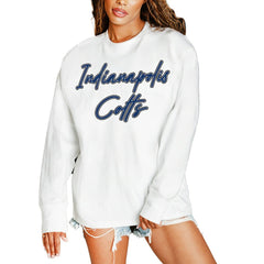 Indianapolis Colts Gameday Couture Women's Classic Comeback Oversized Long Sleeve T-Shirt - White - NFL