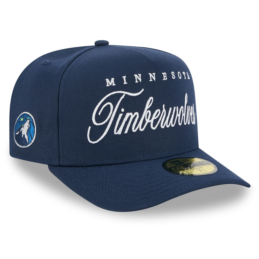 New Era Minnesota Timberwolves 2025 NBA Draft A-Frame 59FIFTY Fitted Hat Navy