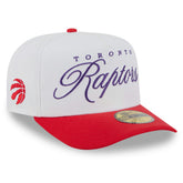 New Era Toronto Raptors 2025 NBA Draft A-Frame 59FIFTY Fitted Hat White/Red