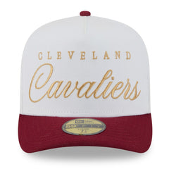 New Era Cleveland Cavaliers 2025 NBA Draft A-Frame 59FIFTY Fitted Hat White/Wine