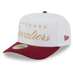 New Era Cleveland Cavaliers 2025 NBA Draft A-Frame 59FIFTY Fitted Hat White/Wine