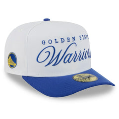New Era Golden State Warriors 2025 NBA Draft A-Frame 59FIFTY Fitted Hat White/Royal