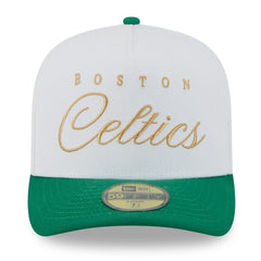 New Era Boston Celtics 2025 NBA Draft A-Frame 59FIFTY Fitted Hat White/Kelly Green