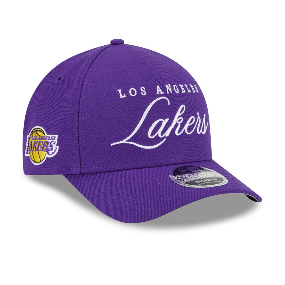 New Era Los Angeles Lakers 2025 NBA Draft M-Crown A-Frame 9FORTY Adjustable Hat Purple