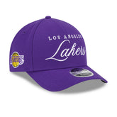 New Era Los Angeles Lakers 2025 NBA Draft M-Crown A-Frame 9FORTY Adjustable Hat Purple
