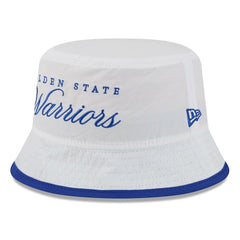 New Era Golden State Warriors 2025 NBA Draft Nylon Bucket Hat White/Royal