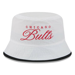 New Era Chicago Bulls 2025 NBA Draft Nylon Bucket Hat White/Black