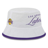 New Era Los Angeles Lakers 2025 NBA Draft Nylon Bucket Hat White/Purple