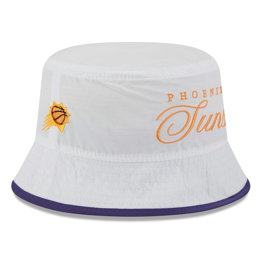 New Era Phoenix Suns 2025 NBA Draft Nylon Bucket Hat White/Purple