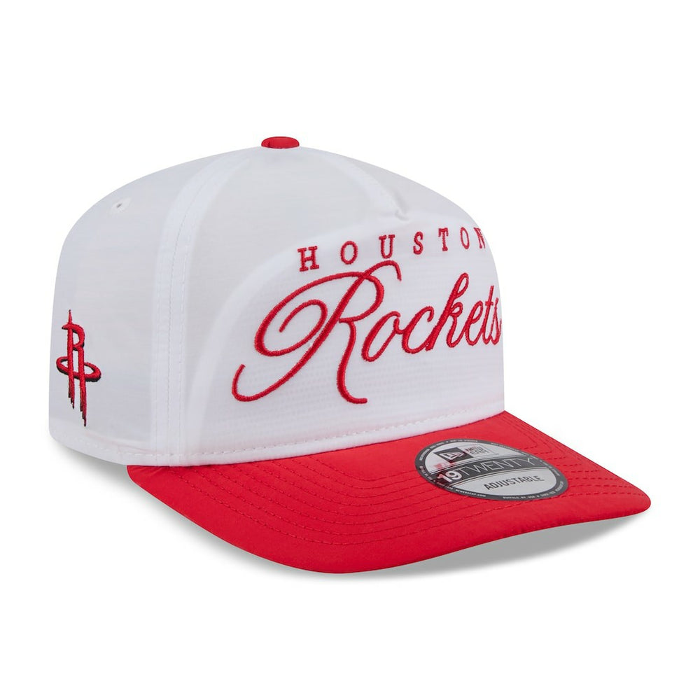 New Era Houston Rockets 2025 NBA Draft On-Stage Nylon 19TWENTY Adjustable Hat White/Red