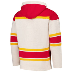 Calgary Flames '47 Rockaway Lacer Pullover Hoodie - Oatmeal | 47 brand near me