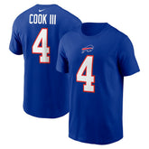 James Cook Buffalo Bills Name & Number T-Shirt - Royal - Nike