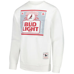 Arizona Cardinals x Bud Light The Crest Pullover Sweatshirt - White - Mitchell & Ness