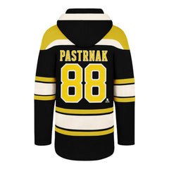 David Pastrnak Boston Bruins '47 Big & Tall Lace-up Pullover Hoodie - Black | 47 brand on sale