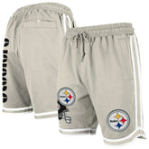 Pittsburgh Steelers New Era Stone Multi Patch Shorts - Light Beige - NFL