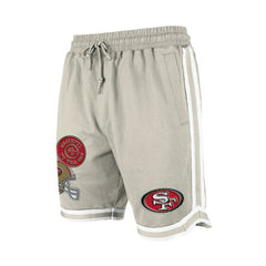 San Francisco 49ers New Era Stone Multi Patch Shorts - Light Beige - NFL