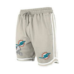 Miami Dolphins New Era Stone Multi Patch Shorts - Light Beige - NFL