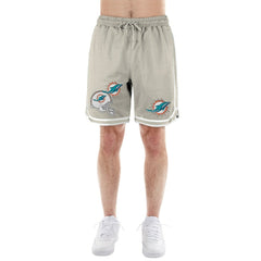 Miami Dolphins New Era Stone Multi Patch Shorts - Light Beige - NFL