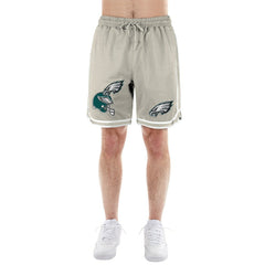 Philadelphia Eagles New Era Stone Multi Patch Shorts - Light Beige - NFL