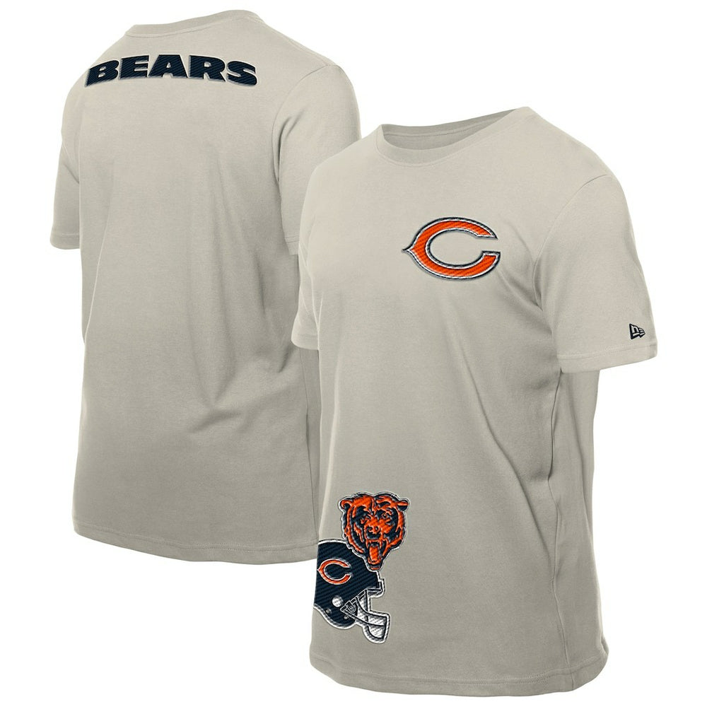 Chicago Bears New Era Multi Patch T-Shirt - Light Beige - NFL